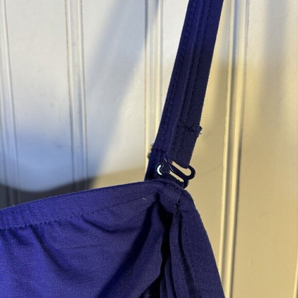 AVA & VIV Ruche Bodice Jumpsuit  XXL Purple Wide Leg Spaghetti Removable Straps - Picture 6 of 16